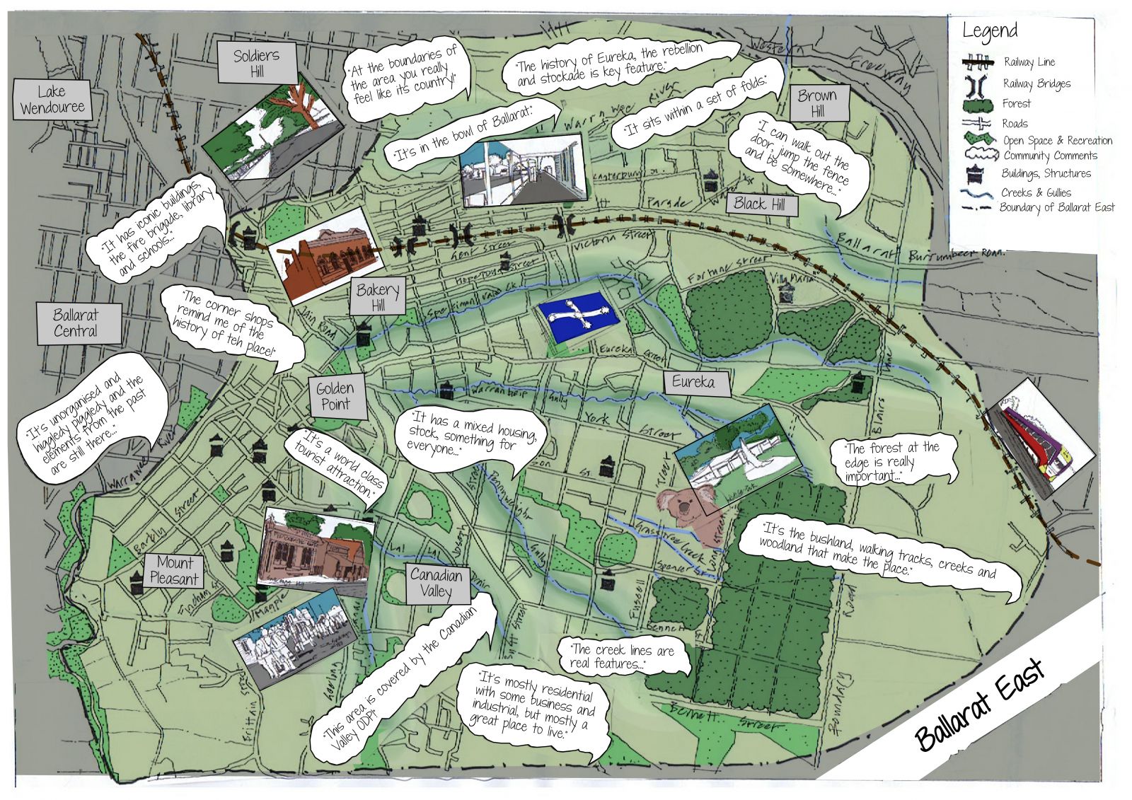 Imaging Ballarat East community map