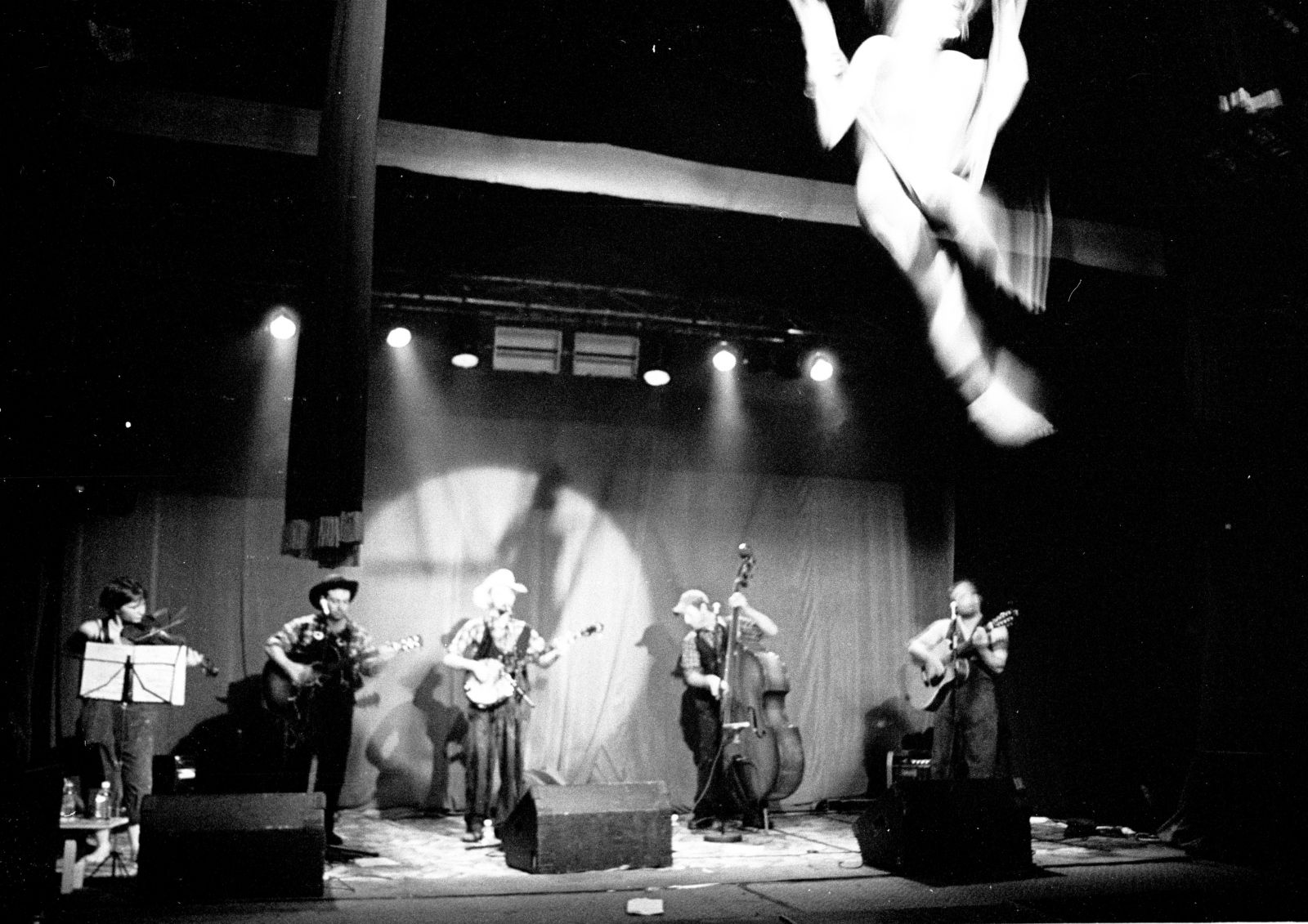 Grainery Lane, suspended figure, 2003, Photographer and Source Tim Bignell