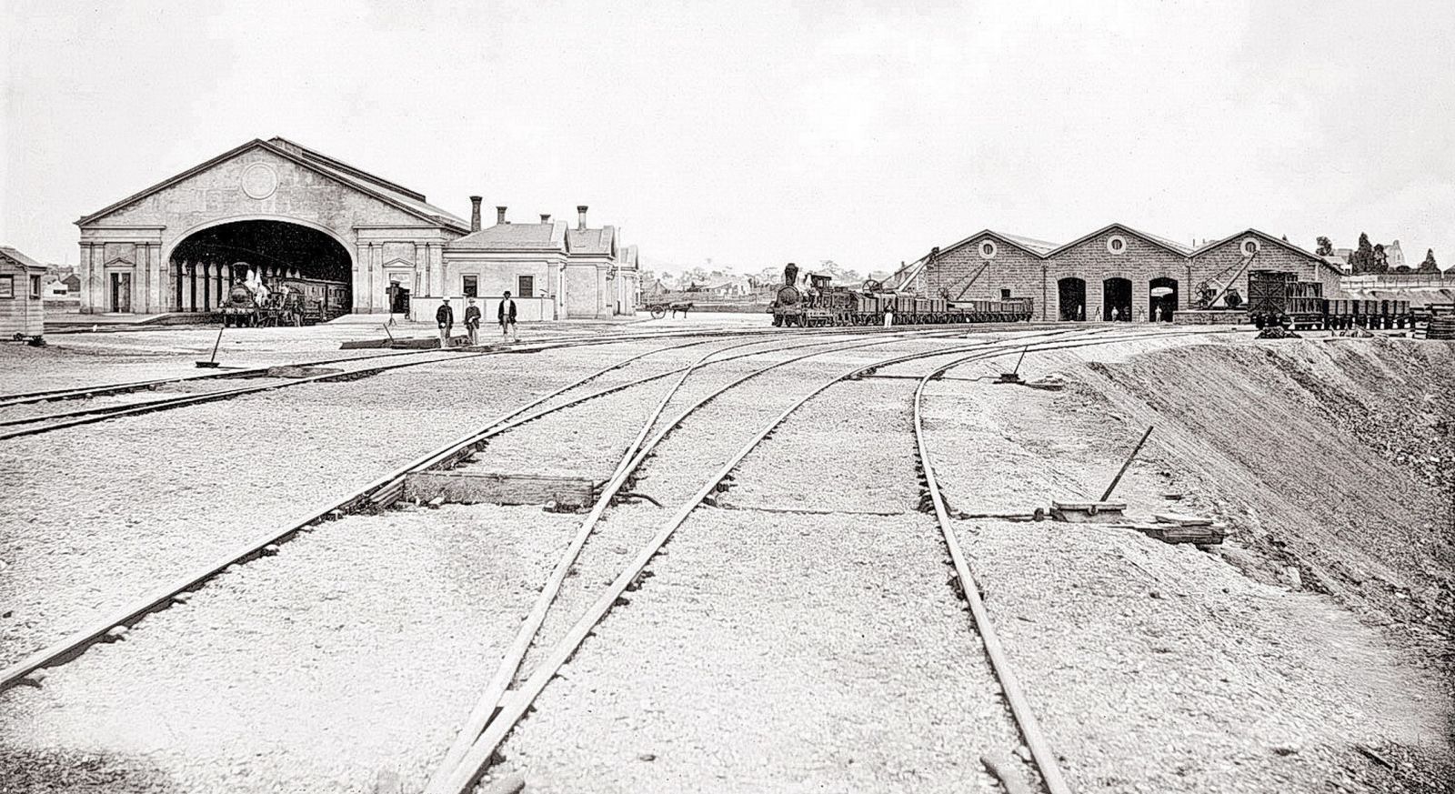 View over Soldiers Hill from Town Hall tower in 1872 (William Bardwell, State Library of Victoria)