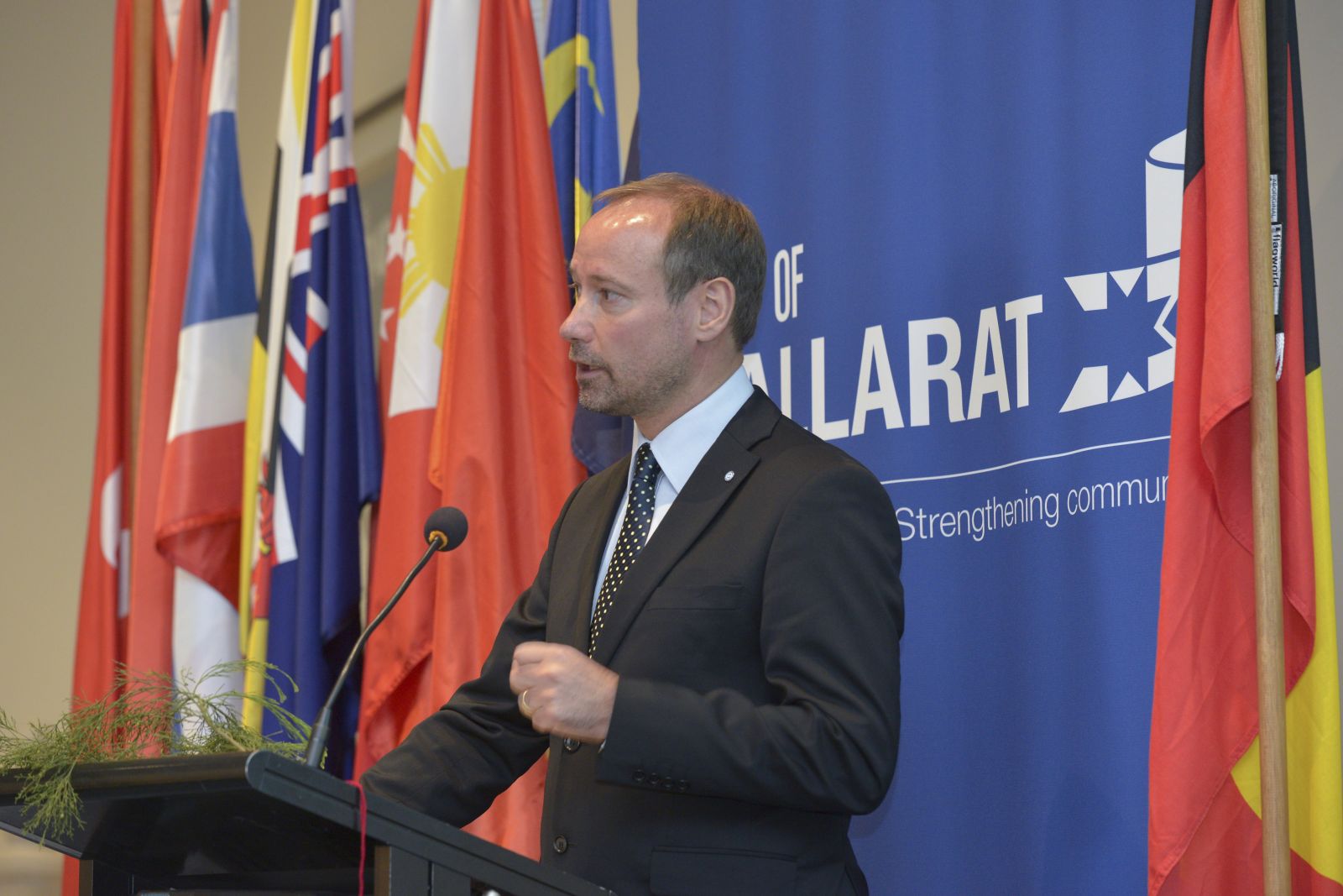 Dr Ron van Oers, Strategic Cooperation Agreement signing in Ballarat 2013