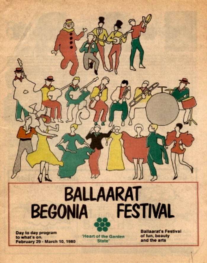 Ballarat Begonia Festival 1980 program cover source: Ballarat Tramway Museum