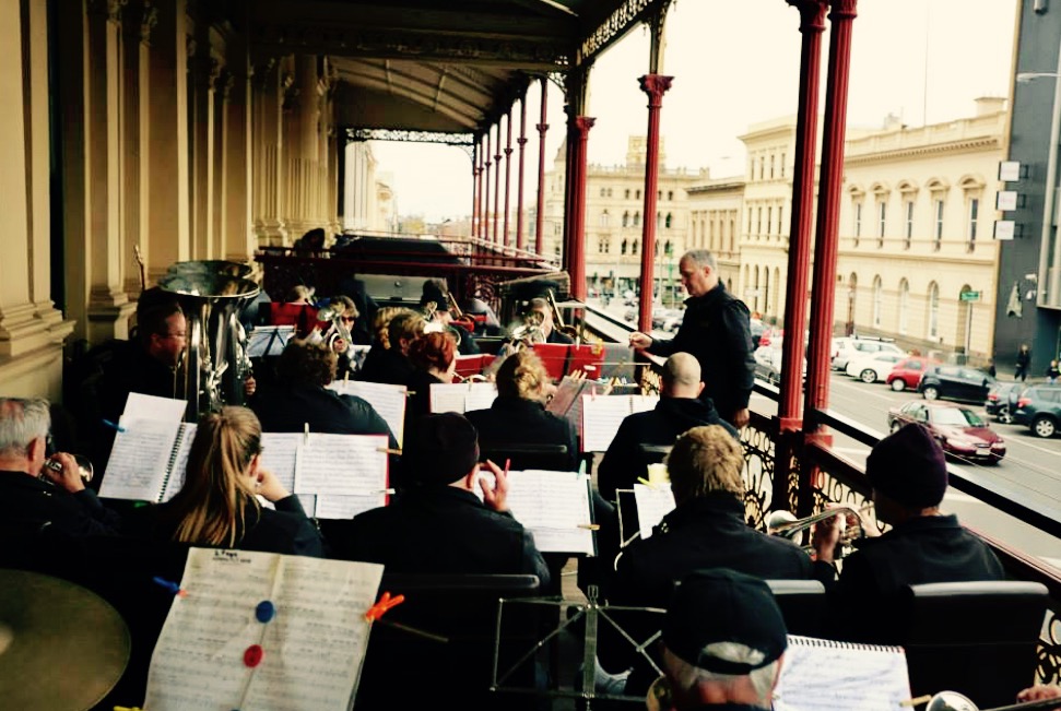 Ballarat Brass Band plays on the Balcony, Heritage Weekend 2015 source City of Ballarat Municipal Brass Band