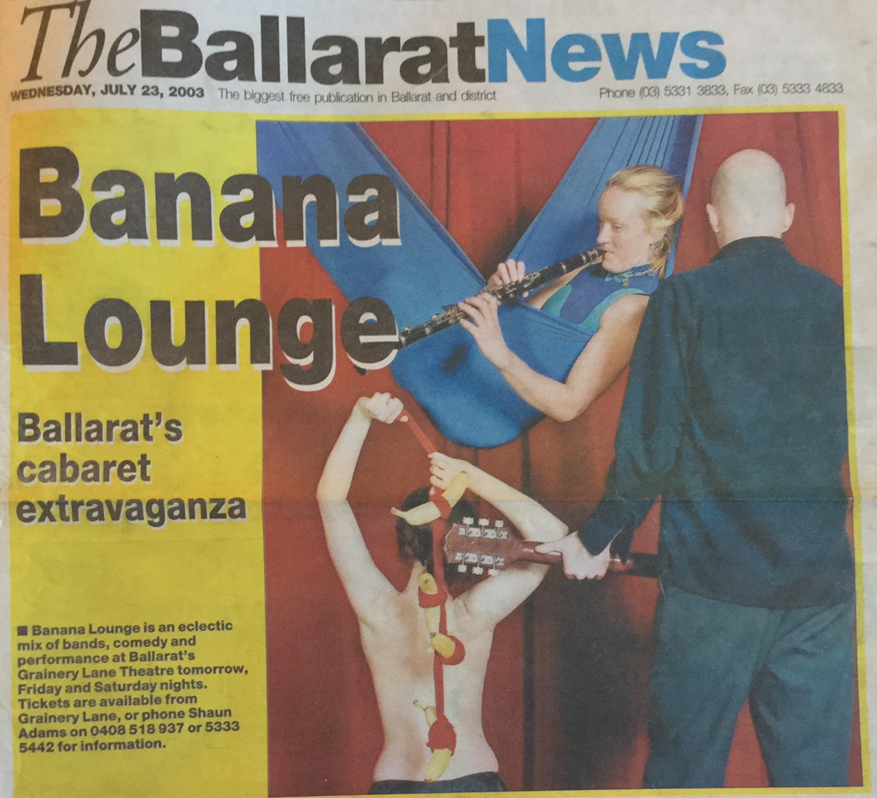 Ballarat News July 23 2003, Photo Geoffrey Williams source Kiri Smart
