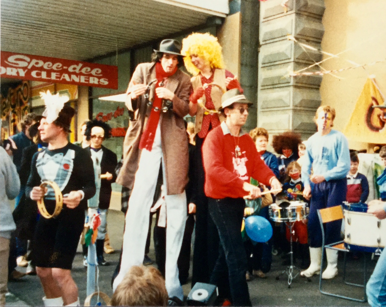 Opening of New Wave Festival 1985, outside front of Art Gallery of Ballarat source Merle Hathaway