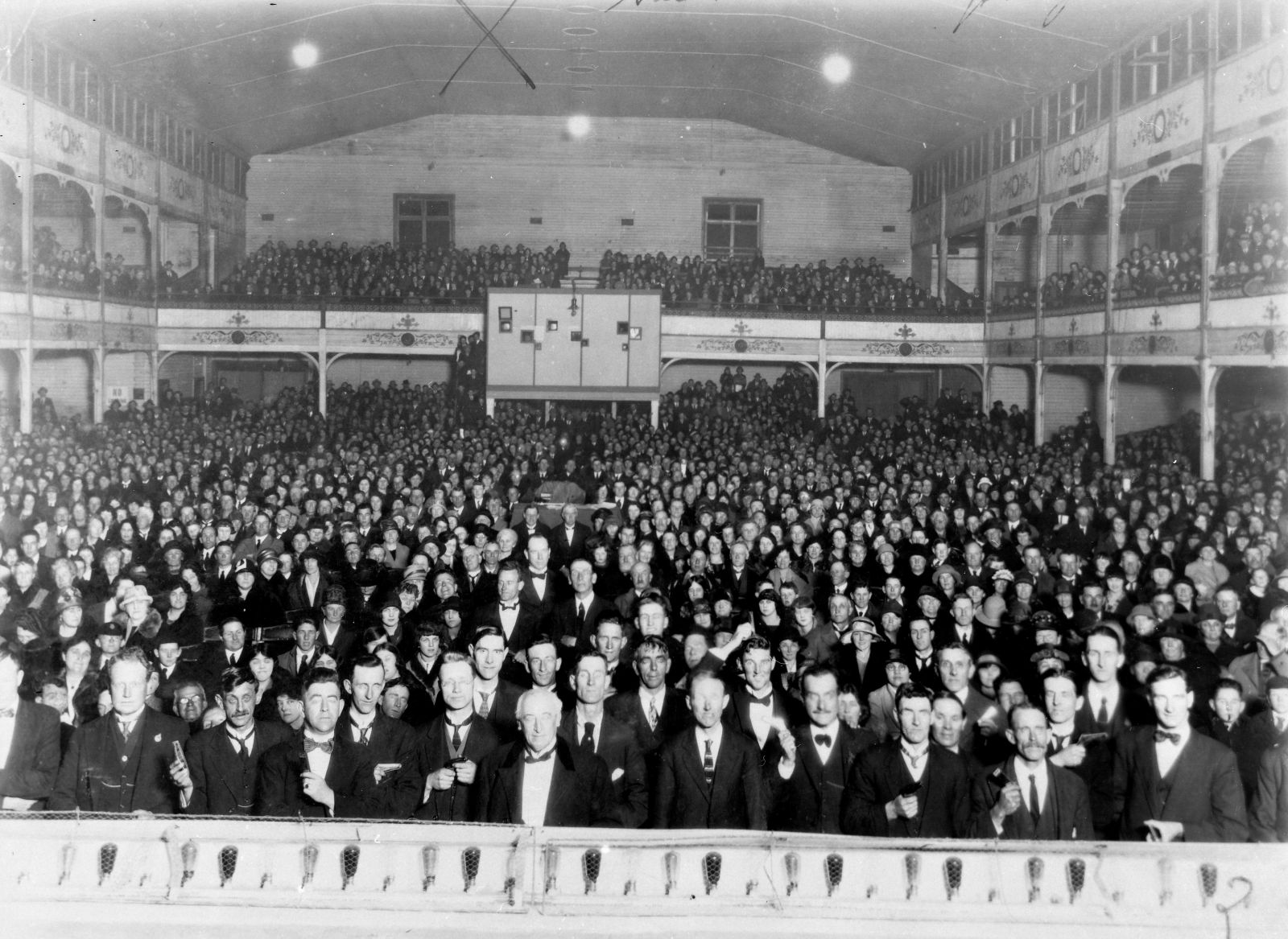 Inside Coliseum south Street Competitions, source Max Harris Collection, Ballarat Mechanics Institute