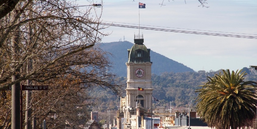 View over Soldiers Hill from Town Hall tower in 1872 (William Bardwell, State Library of Victoria)