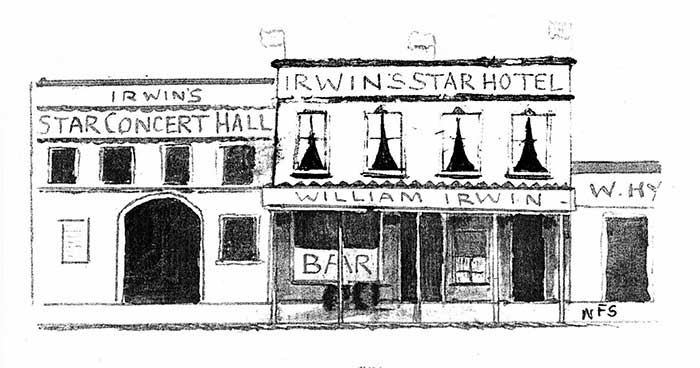Irwin's Star Concert Hall, sketch 1857 source Ballarat Historical Society Collection