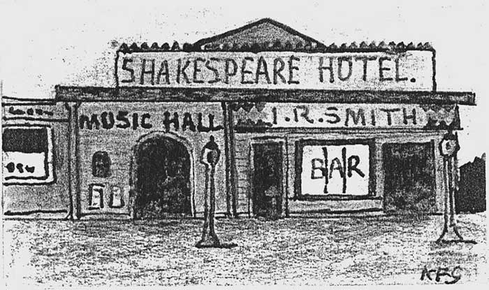 Shakespeare Hotel Sketch, 1858 source Ballarat Historical Society Collection